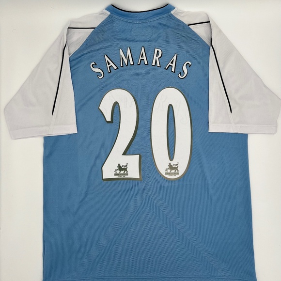 Samaras #20 Manchester City 2006/2007 Home ORIGINAL Reebok VTG Soccer Jersey (L)